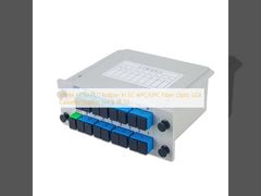 White FTTH PLC Splitter In SC APC/UPC Fiber Optic LGX Cassette Splitter 1x4 8 16 32