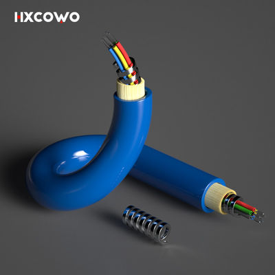 Buy Dustproof Single Mode Outdoor 2-288 Core Flexible Spiral Steel Armored Fiber Optical Cable online manufacture