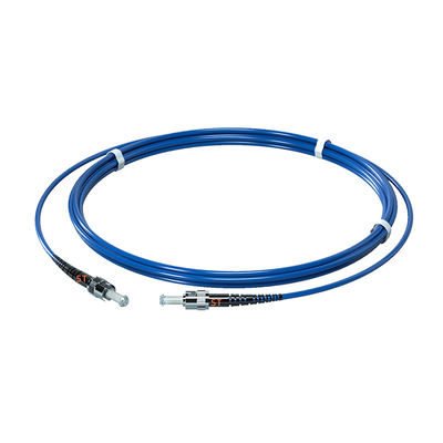 Buy FTTH PVC 3.0MM Single Mode G657A1 3M ST/UPC-ST/UPC Armored Fiber Optic Patch Cord online manufacture