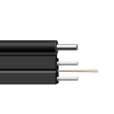 Buy G657A 1km FTTH Drop Cable 1 2 4 6 8 12 Core PVC Fiber Optical Cable for Indoor/Outdoor online manufacture