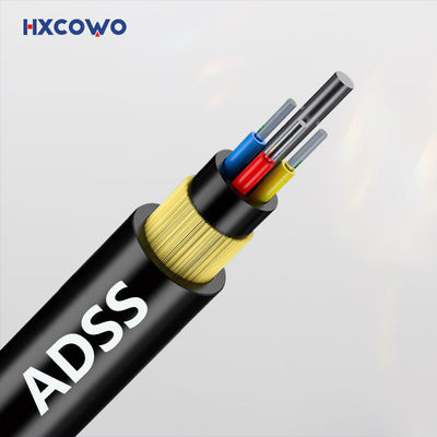 Buy ADSS 80m 100m 120m 200m Span Aerial Fiber Cable G652D G657A1 G657A2 online manufacture