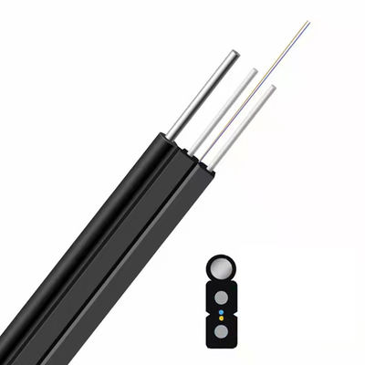 Buy 1F Customized Color Figure 8 Self-supporting Bow-type GJYXCH FTTH Flat Drop Outdoor Fiber Optic Cable online manufacture