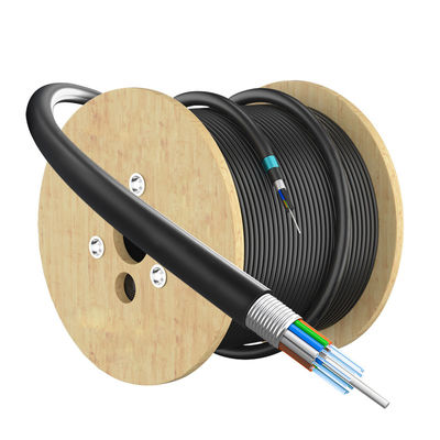 Buy 2-288 Core GYTA Outdoor Duct Coaxial Direct Burial Fiber Optic Cable for SM MM Communication Black PE Jacket online manufacture