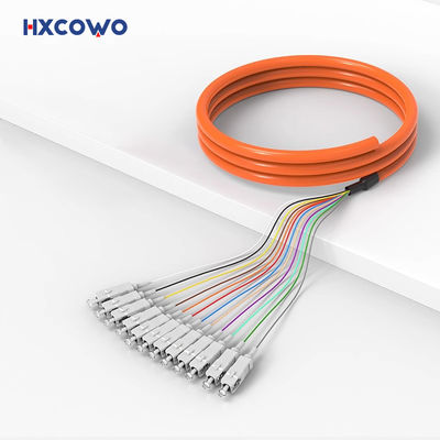 Buy Orange Telecommunication Fiber Optic Pigtail SC APC OM1 OM2 OM3 FTTH CATV online manufacture