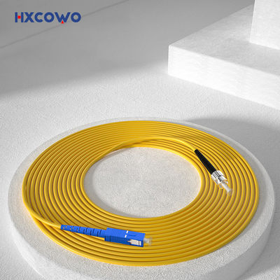 Buy FTTX Fiber Optic Patch Cord with HXCOWO SC FC Connectors and SM Indoor Armored Cable online manufacture