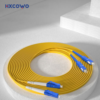 Buy HXCOWO FTTH Indoor SC/UPC-LC/UPC SM G657A2 Duplex Armored Fiber Cable Patch for Wired LAN online manufacture