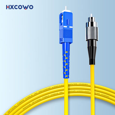 Buy HXCOWO Indoor Outdoor 1 2 4 Core G657A1 FTTH Armored Fiber Optic Cable Patch With SC FC Connector online manufacture