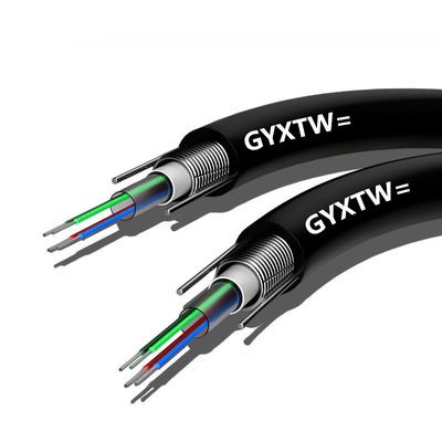 Buy Black Outdoor Armored Fiber Optic Cable G652D Duct Optical Fiber Cable online manufacture