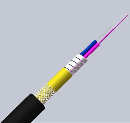 Buy LSZH Jacket 5.0mm OS2 G652D Singlemode Armored Fiber Optic Cable for Networks online manufacture