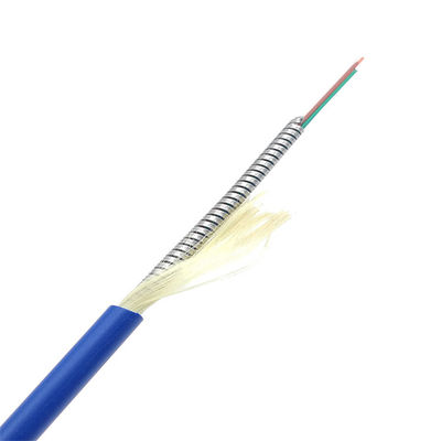 Buy Stainless Steel OM3 OM4 Armored Fiber 6 Core G652D PVC LSZH online manufacture