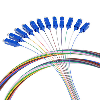 Buy Customized Lengths 1m/2m/3m... 1 HXCOWO 12Core-Color SC Single-Mode G657/G652D Fiber Optic Pigtails online manufacture