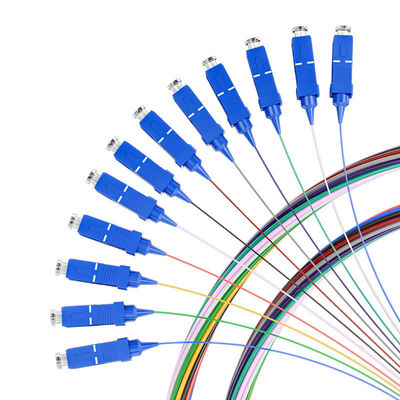 Buy G652D G657A Fiber Optic Pigtail 12 Color Loose Tube Tight Buffer SC UPC Pigtail online manufacture
