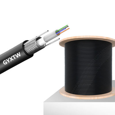 Buy 24 Core Single Mode Outdoor GYXTW Armoured Fiber Optic Cable for Telecom Comunication online manufacture