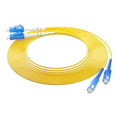 Buy Wired LAN Network HXCOWO OM3 2core SC/UPC To LC/UPC MM 50/125 Duplex 3.0mm 2.0mm Fiber Optic Cable Patch online manufacture