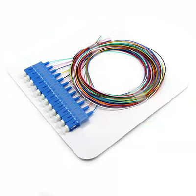 Buy SC/UPC SM LSZH 12 Fiber Optic Pigtail Waterproof Cable Single Mode Fiber Pigtails online manufacture