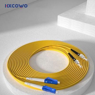 Buy 1.5m Yellow Duplex Armored Patch Cord HXCOWO 2.0mm SM MM 9/125 LC/UPC To ST online manufacture