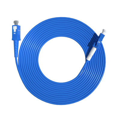 Buy HXCOWO Waterproof Single Mode Simplex 9/125 3.0mm SC-LC Armored Fiber Optic Cable Patch online manufacture