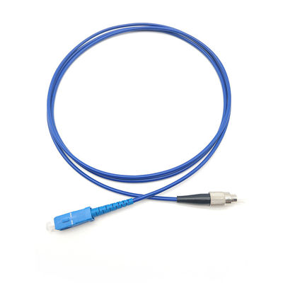 Buy Blue SS Single Mode Fiber Patch Cord G625D Pre Terminated Fiber Cable online manufacture