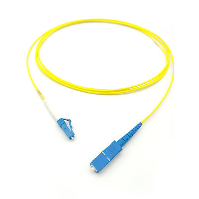 Buy SM LSZH 3mm SX 2M Stainless Steel Armored Fiber Optic Jumper Cable FTTH LC/UPC-SC/UPC online manufacture