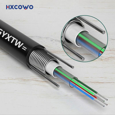 Buy 144 Core G652D Armored Fiber Optic Cable with Corrosion Resistant and Low Loss for Telecom Communication online manufacture