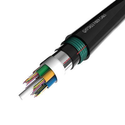 Buy GYFTA53 Double Armored Fiber Optic Cable with 2-288 Cores Loose Tube Stranded Design for Direct Burial Applications online manufacture