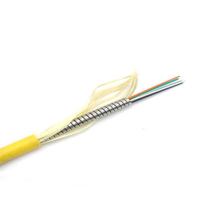 Buy Stainless Steel Armored Fiber Optic Cable with G657A2 Fiber Anti-Rodent and Anti-Bending for Indoor Outdoor Use online manufacture