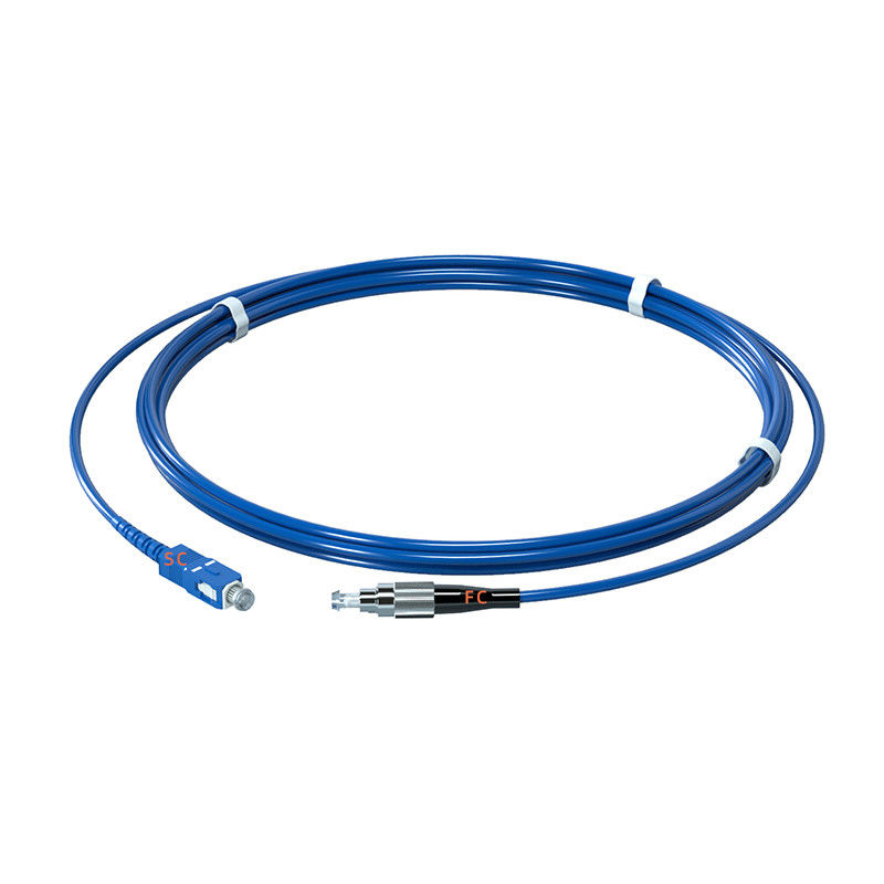 FC UPC Connector Blue Single Mode Simplex FTTH Drop Cable Communication ...
