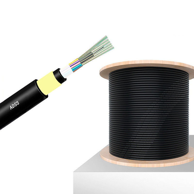 Single Mode ADSS Fiber Cable G657A Outdoor Self Supporting Aerial Fiber ...