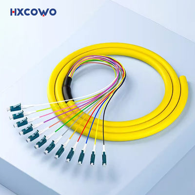 SM G652D G657A 0.9mm Fiber Optic Pigtail 12 Color Fiber Cores LC UPC APC Patch Cord Pigtail