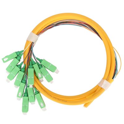 Connector Type SC Fiber Pigtails HXCOWO 12 Color 0.9mm SM OS2 G.657A1 Blue LSZH PVC