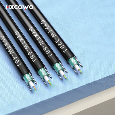 12 Cores G657A G652D GYXTW Aerial Cable Outdoor Steel Wire FTTH Armoured Fiber Optical Cable