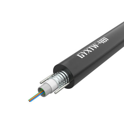 High Speed 4 6 8 10 12 Core GYXTW Armoured Fiber Optic Cable for Network Data Signal Transmission