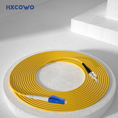HXCOWO SM SX G657A2 LC/UPC-FC 2 3mm LSZH Armored Fiber Optic Cable for Wired LAN Network Wavelength 850nm/1310nm/1550nm