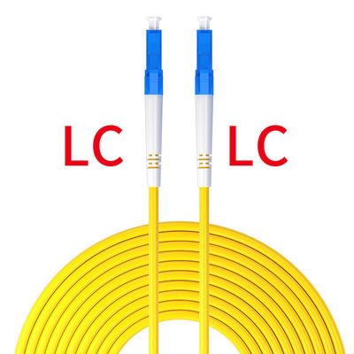 Fiber Optic Patch Cord LC UPC/LC UPC 2.0mm PVC OFNR 9/125 Single Mode Fiber Optic Cable Patch