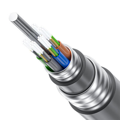 GYTA53/GYTA/GYTS Black Outdoor Fiber Optic Cable For Underground Direct Buried Duct