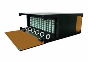 MTP MPO Chassis 4U Fiber Patch Panel MPO Fiber Cassette Black